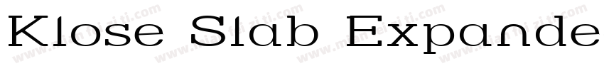 Klose Slab Expanded字体转换